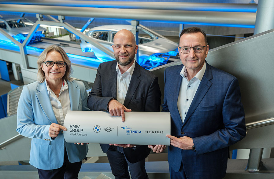 BMW, ONTRAS und MITNETZ GAS ebnen Weg für Wasserstoffversorgung des BMW Group Werks Leipzig