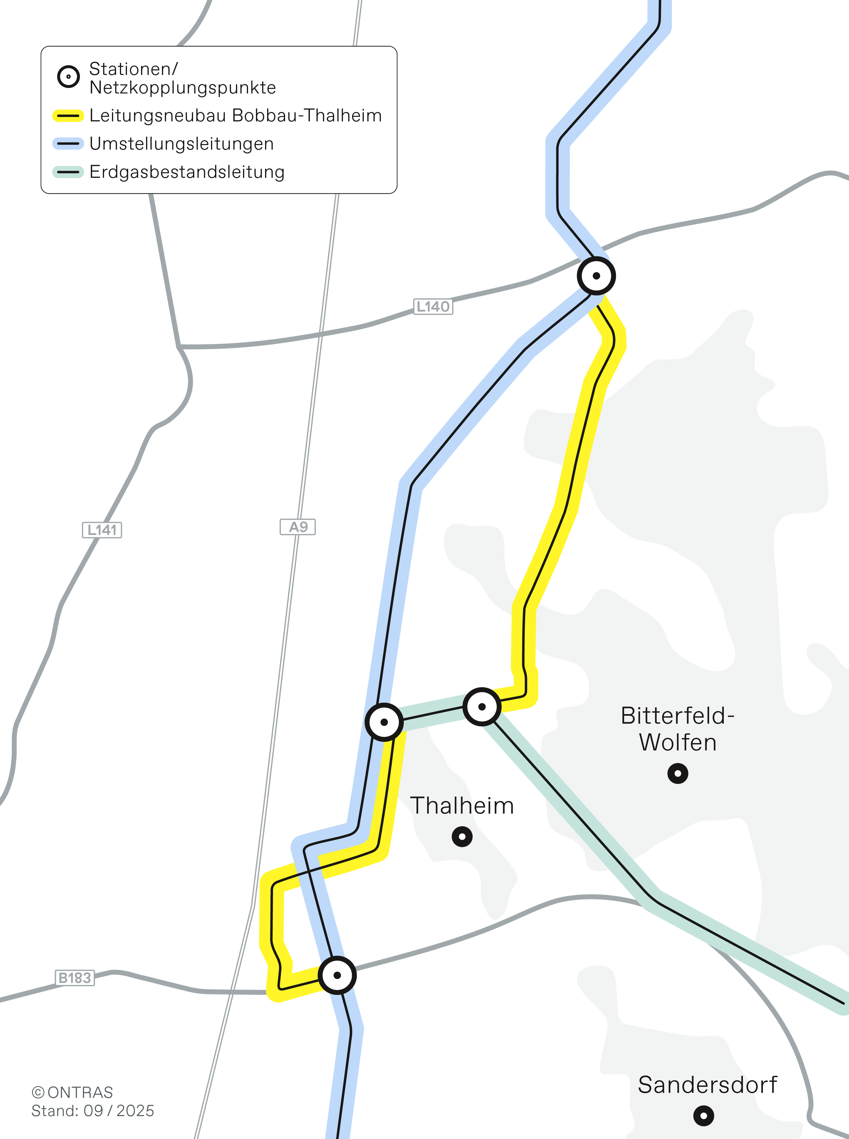 ONTRAS H2-Startnetz Bobbau-Thalheim Erdgasersatzmaßnahme