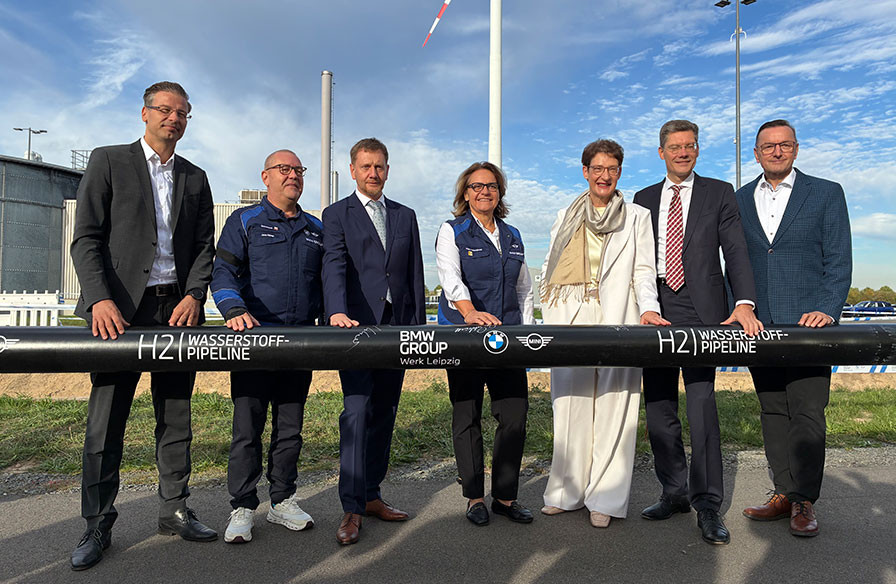 ONTRAS und MITNETZ GAS bringen BMW Group Werk Leipzig ans Wasserstoff-Kernnetz