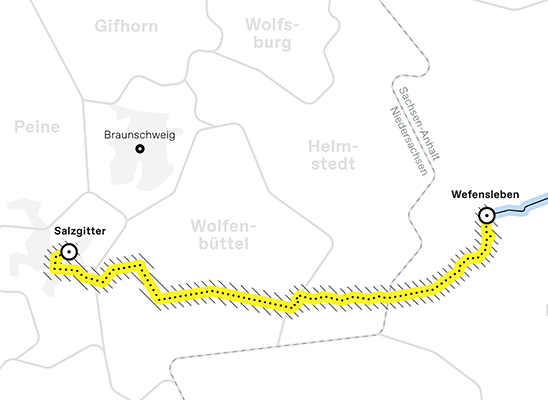 ONTRAS H2-Startnetz H2-Neubau Wefensleben-Salzgitter