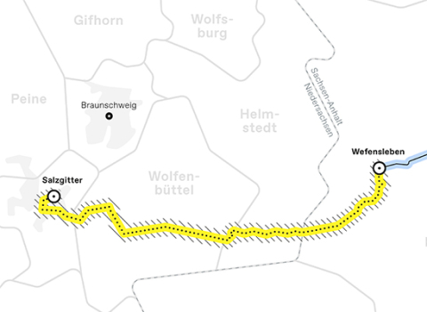 ONTRAS H2-Startnetz H2-Neubau Wefensleben-Salzgitter